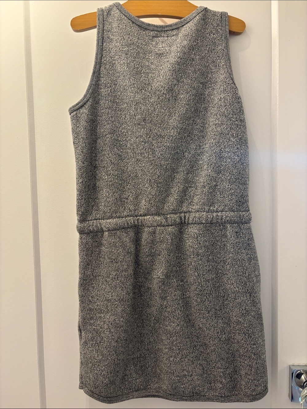 Roots Grey Knit Sleeveless Drawstring Waist Dress - Picture 2 of 4